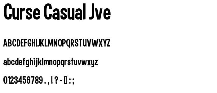 Curse Casual JVE font